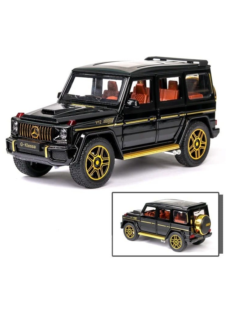 1:24 Casting Model Kit for Mercedes-Benz G65 Alloy Model Toys Decorative Ornaments (Black) - Image 1